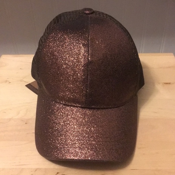 🛍️🎉🎇🔥NWT Bronze Glitter Hat🔥🎊 - Picture 2 of 4